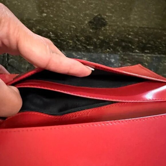Gucci Patent Leather Long Wallet Red w/ Silver Hardware - Picture 11 of 13